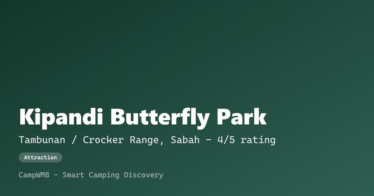Visual sementara Kipandi Butterfly Park