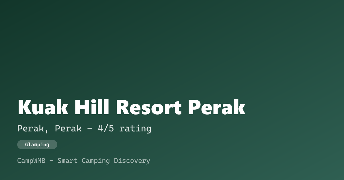 Visual sementara Kuak Hill Resort Perak