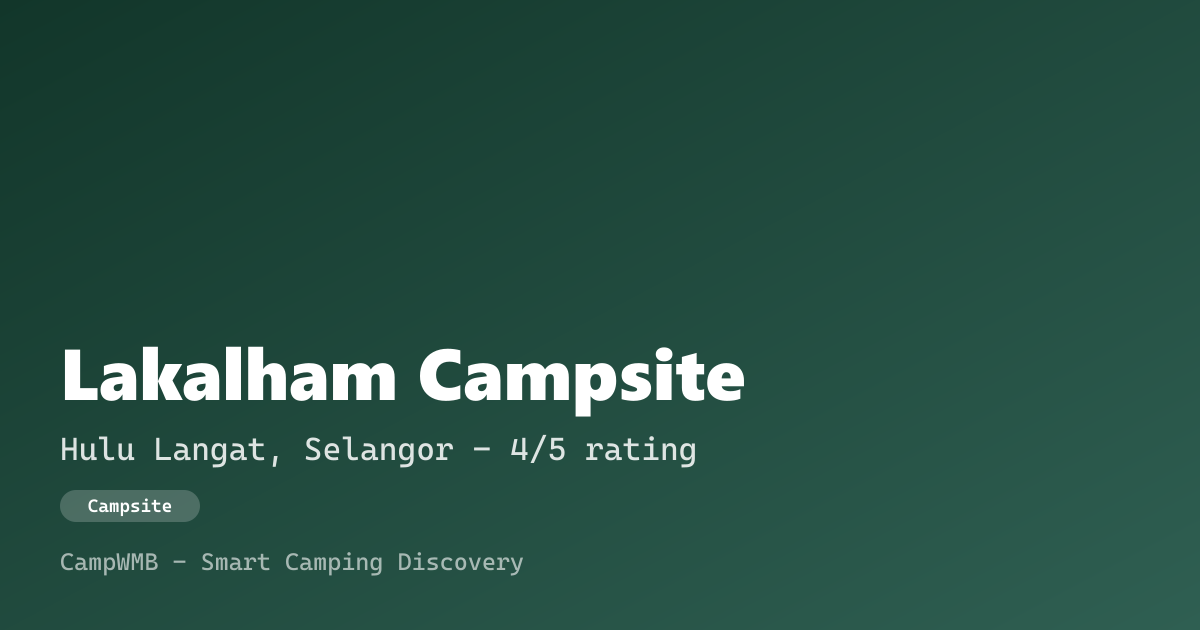 Visual sementara Lakalham Campsite