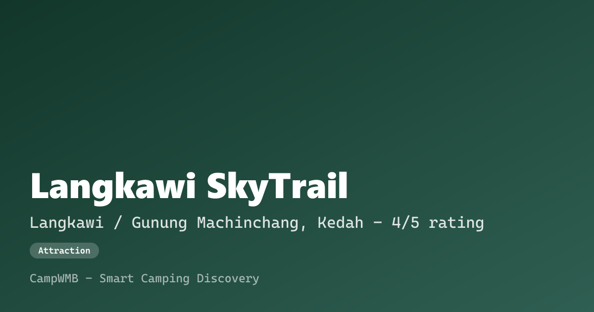 Visual sementara Langkawi SkyTrail