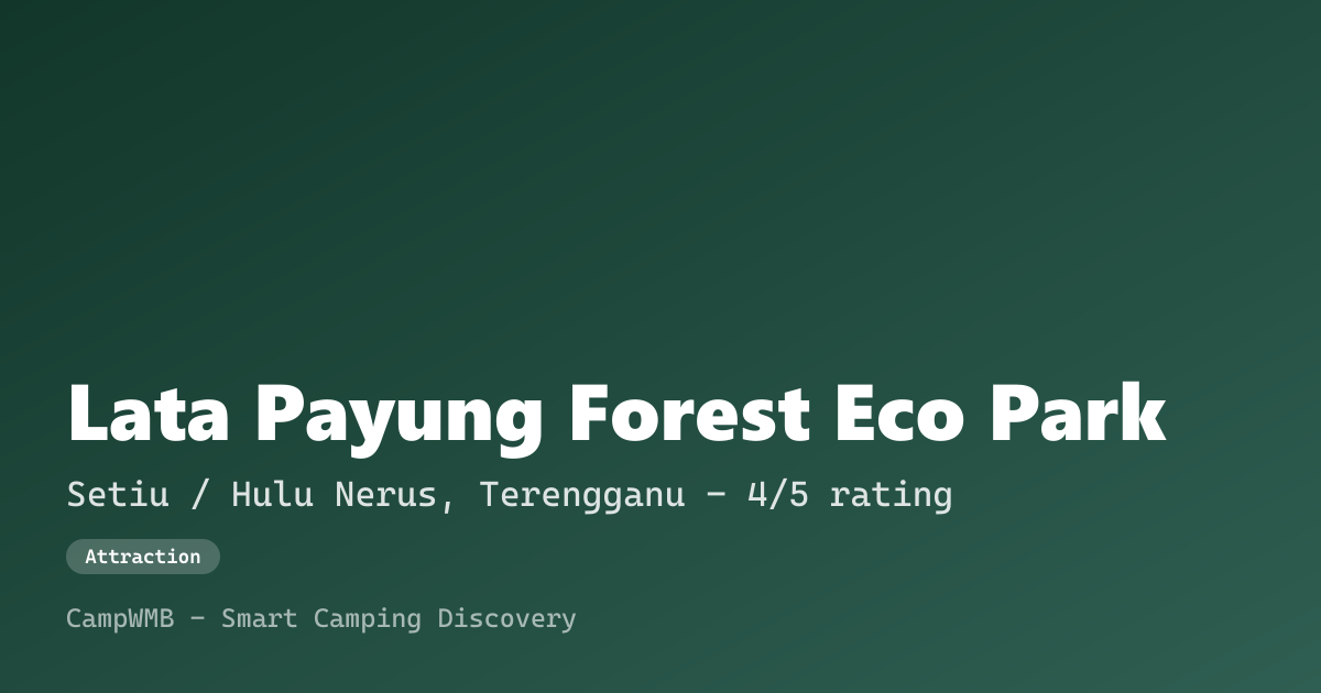 Visual sementara Lata Payung Forest Eco Park