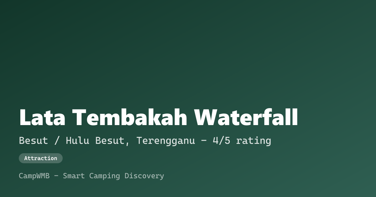 Visual sementara Lata Tembakah Waterfall