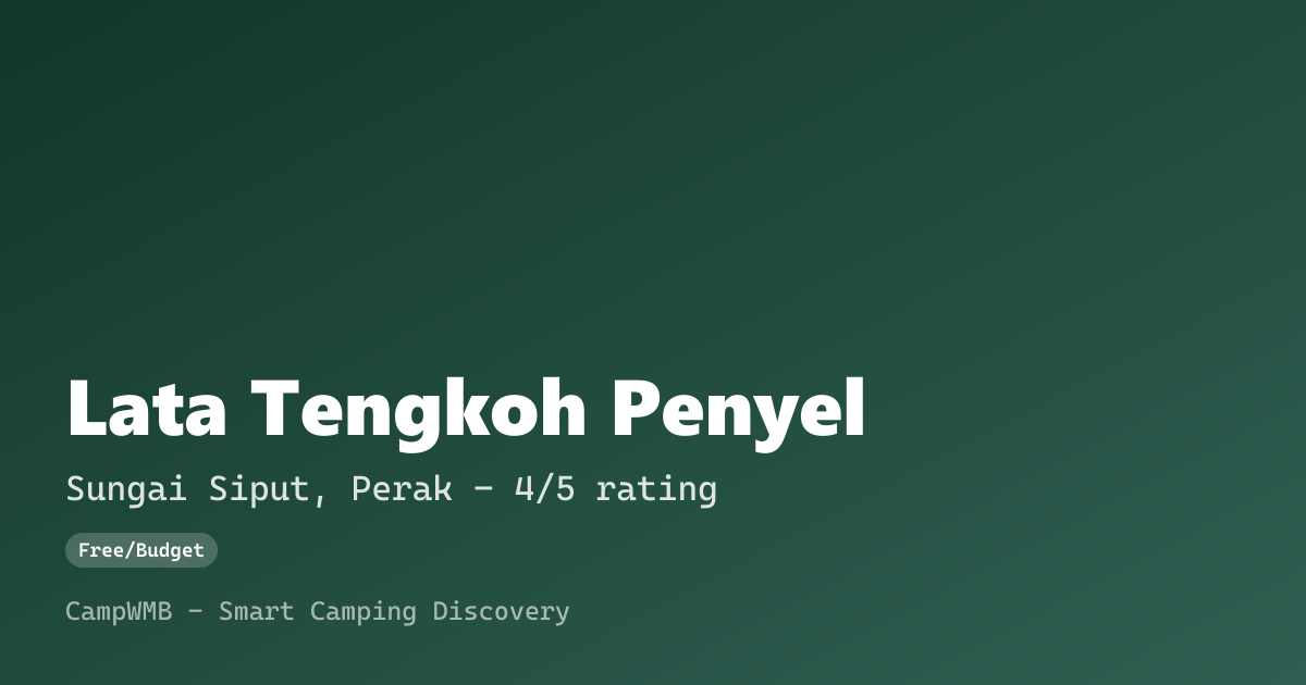 Visual sementara Lata Tengkoh Penyel