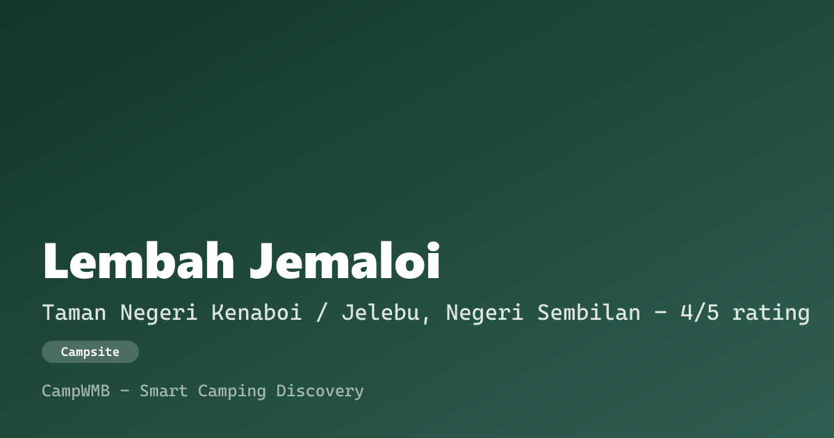 Visual sementara Lembah Jemaloi