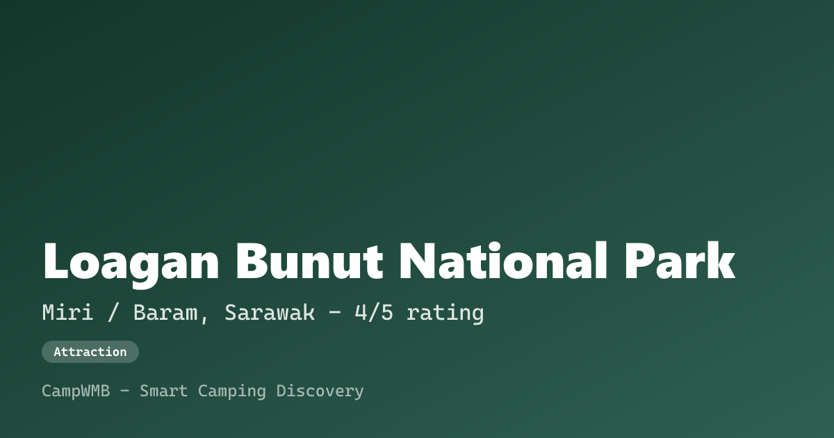 Visual sementara Loagan Bunut National Park
