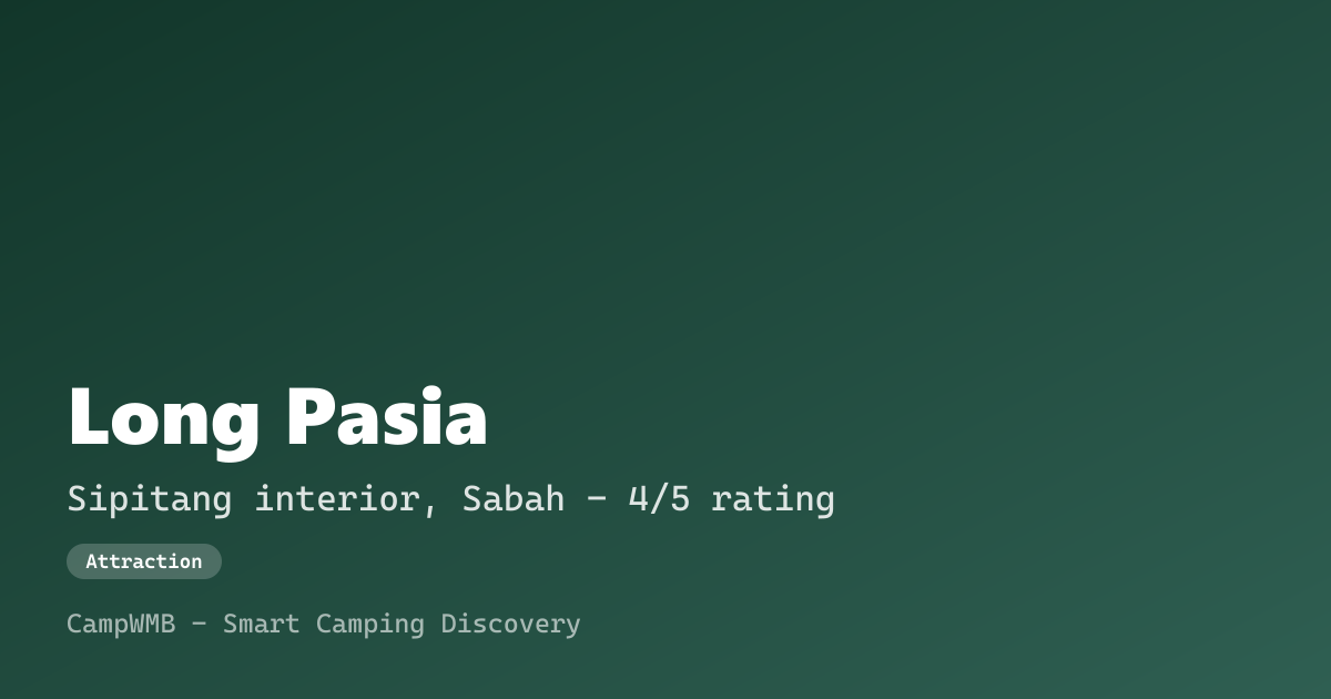 Visual sementara Long Pasia
