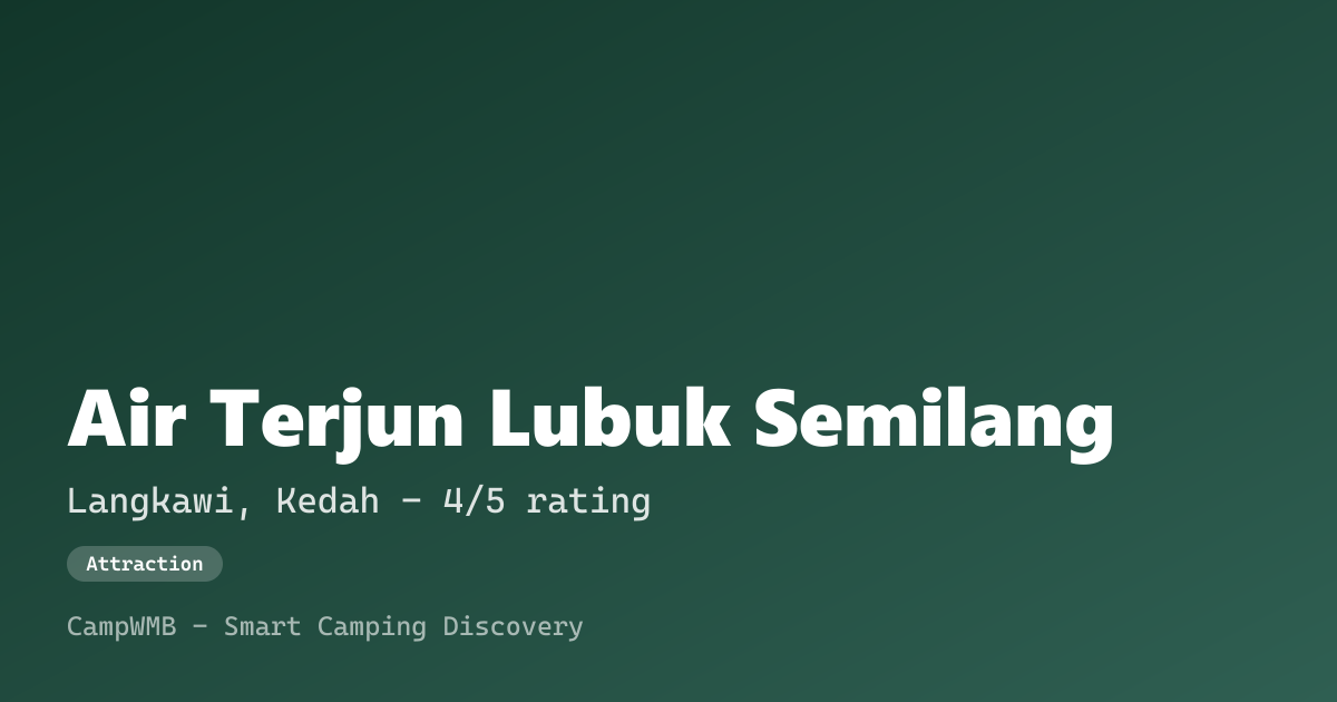 Visual sementara Air Terjun Lubuk Semilang