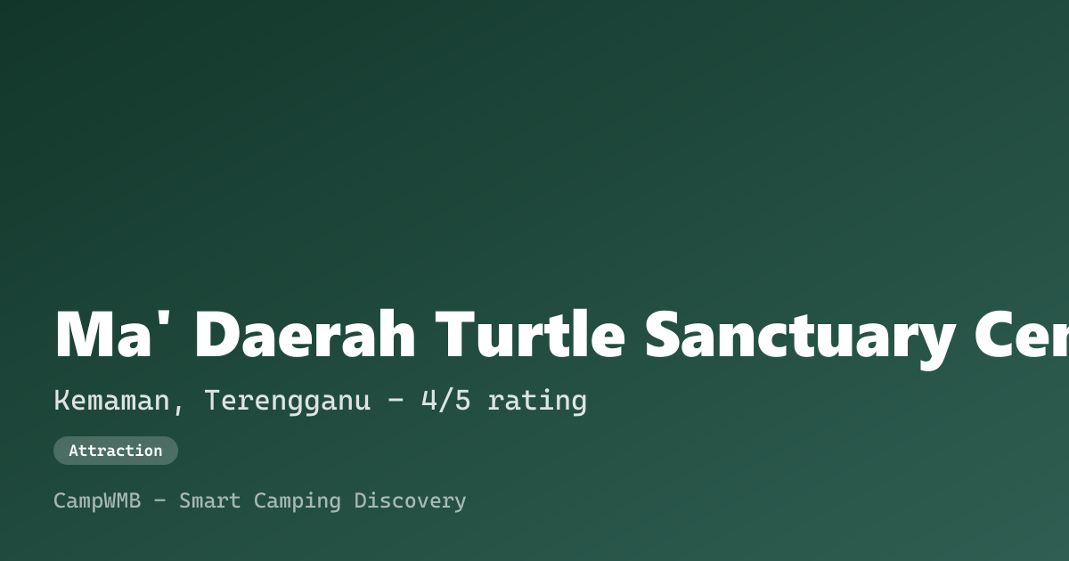 Visual sementara Ma' Daerah Turtle Sanctuary Centre