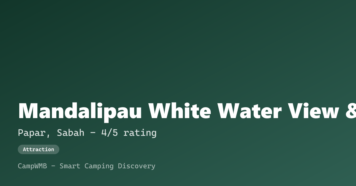 Visual sementara Mandalipau White Water View & Fishpond
