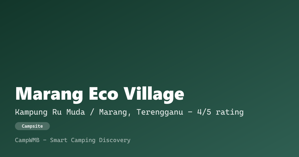 Visual sementara Marang Eco Village