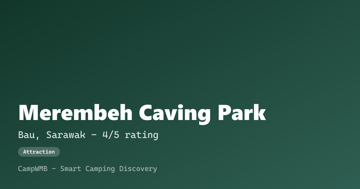 Visual sementara Merembeh Caving Park