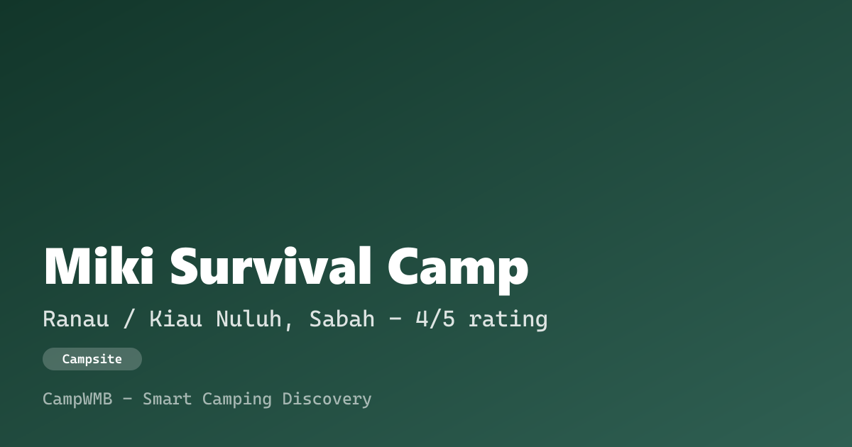 Visual sementara Miki Survival Camp