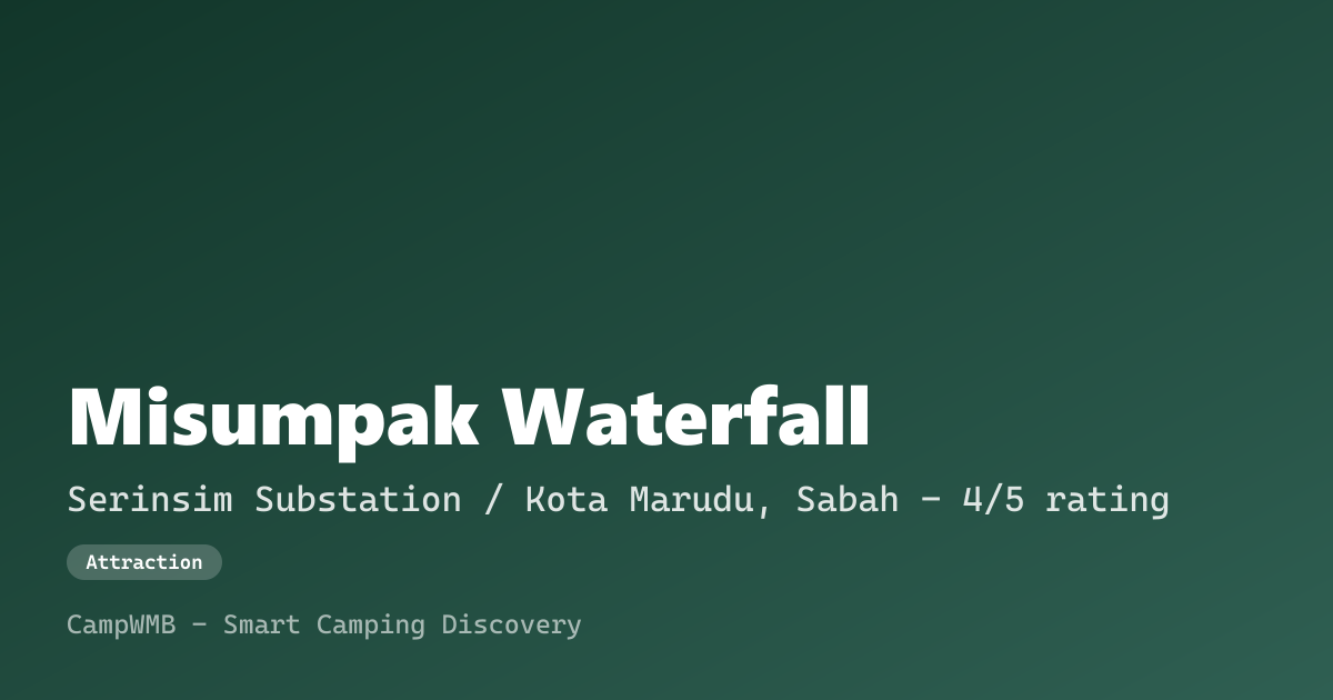 Visual sementara Misumpak Waterfall