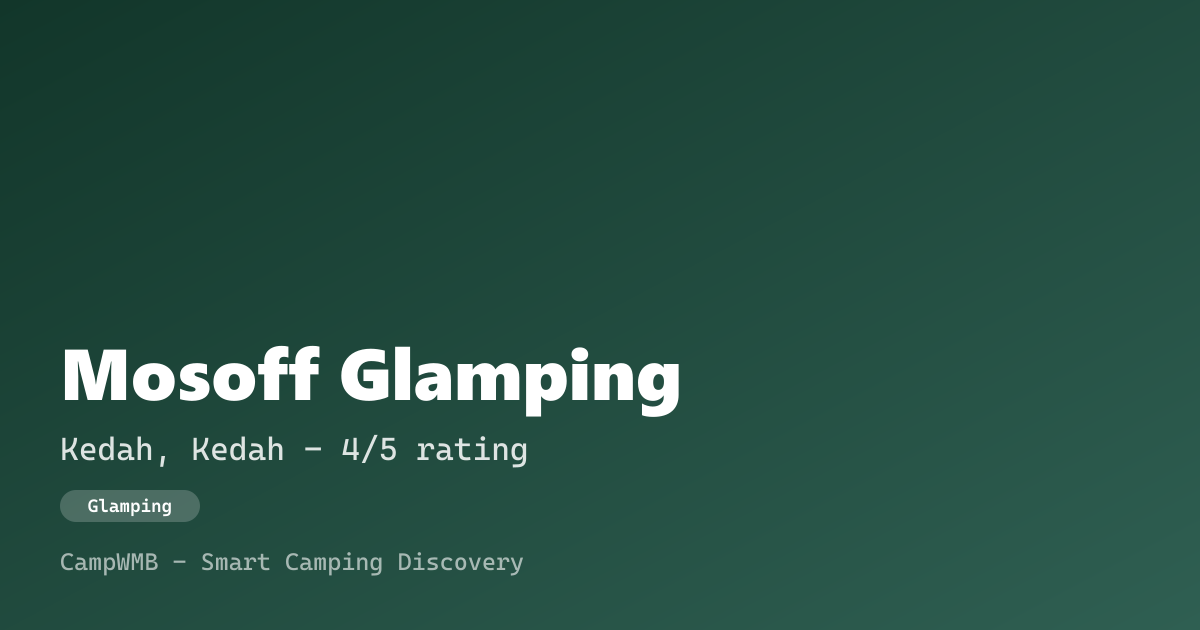 Visual sementara Mosoff Glamping
