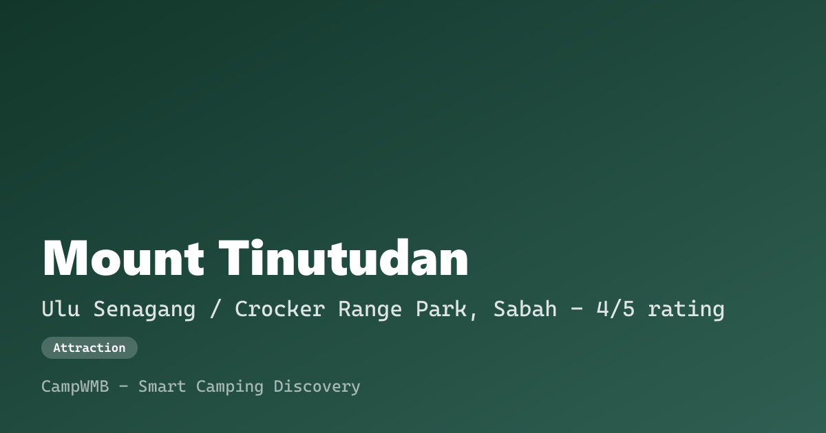 Visual sementara Mount Tinutudan