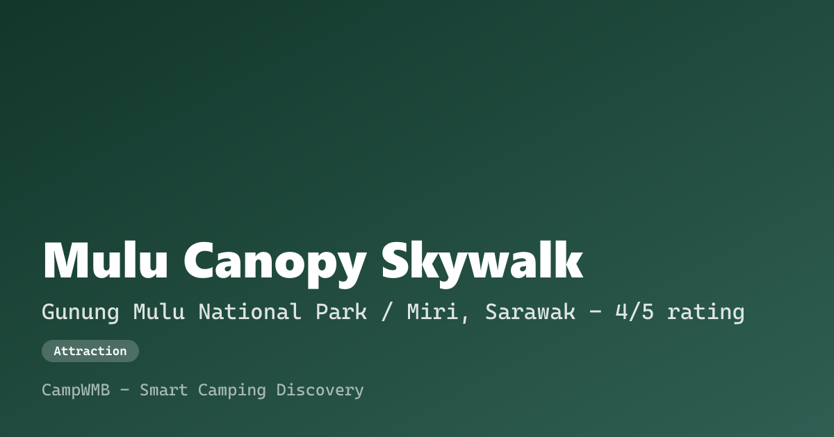 Visual sementara Mulu Canopy Skywalk