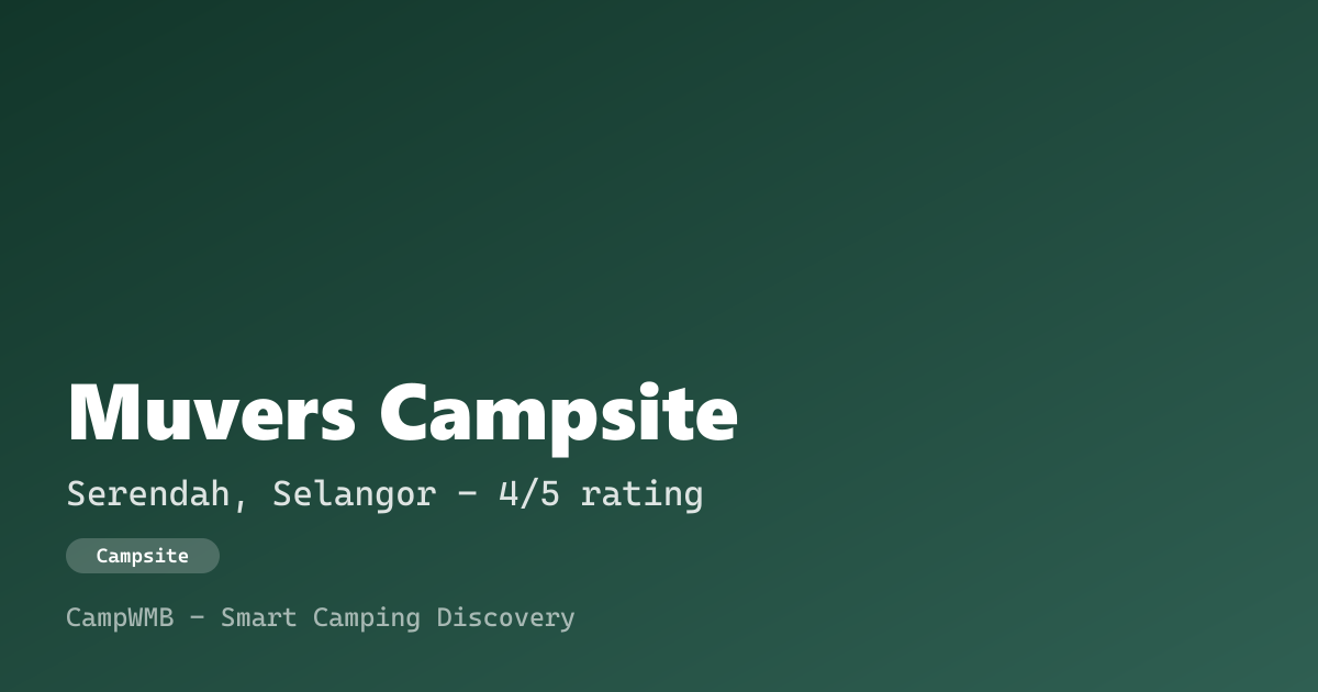Visual sementara Muvers Campsite