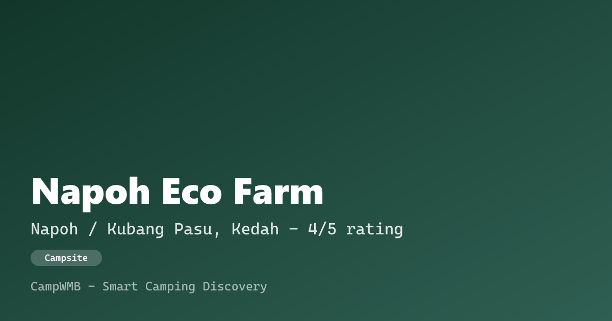 Visual sementara Napoh Eco Farm