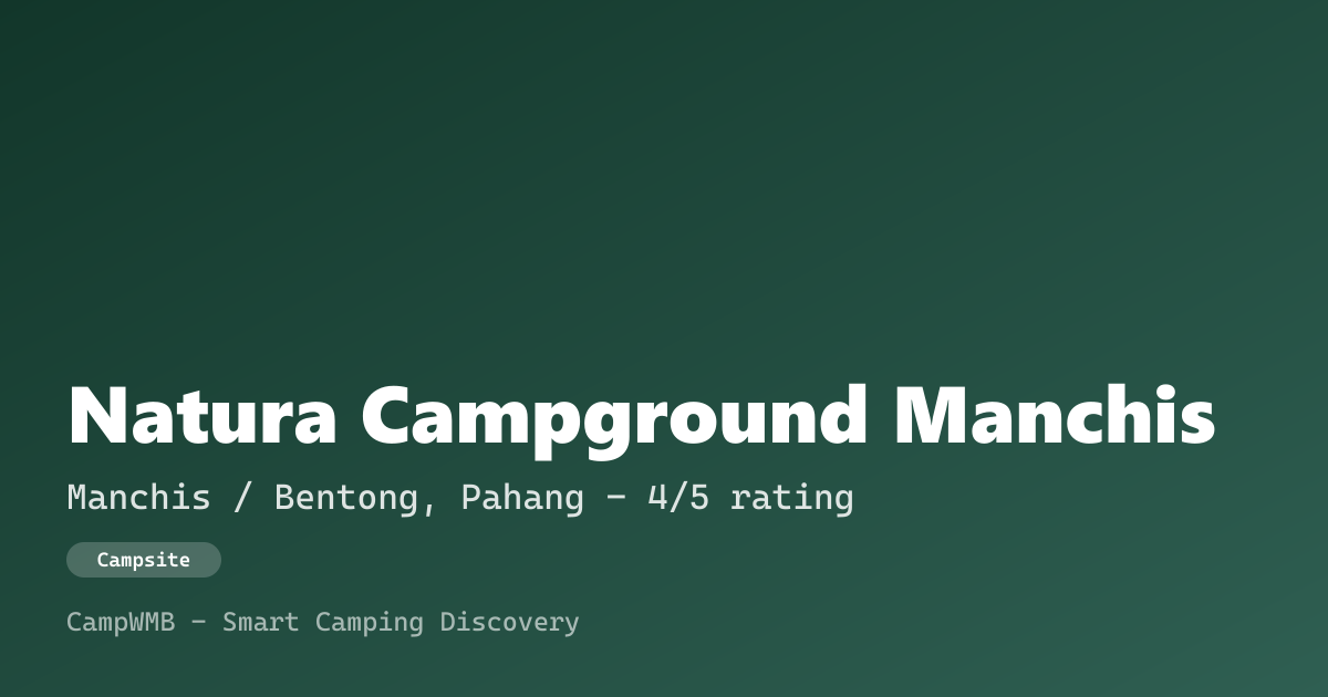 Visual sementara Natura Campground Manchis