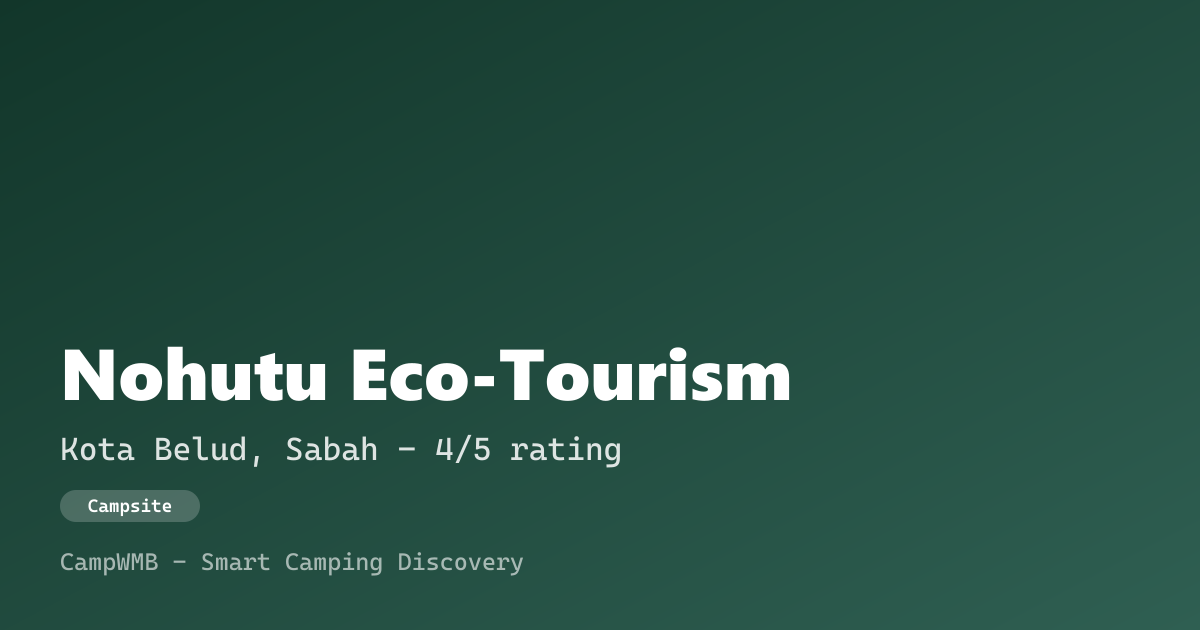 Visual sementara Nohutu Eco-Tourism