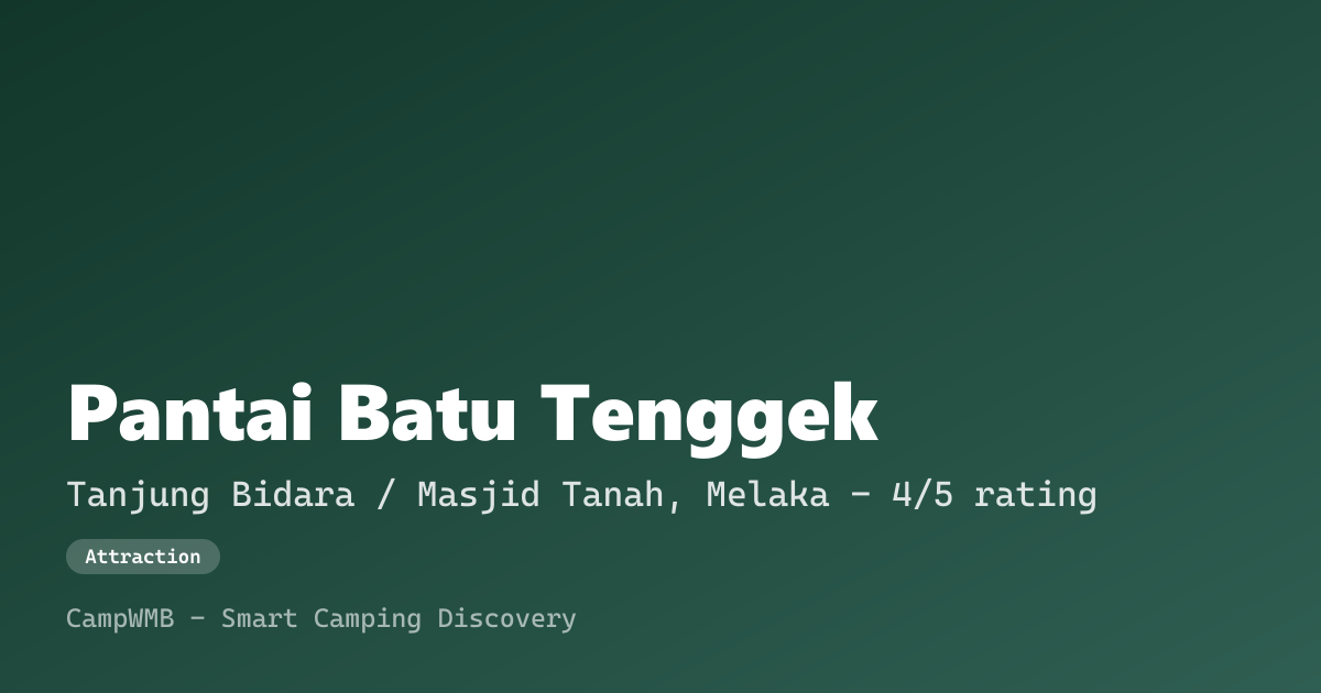 Visual sementara Pantai Batu Tenggek