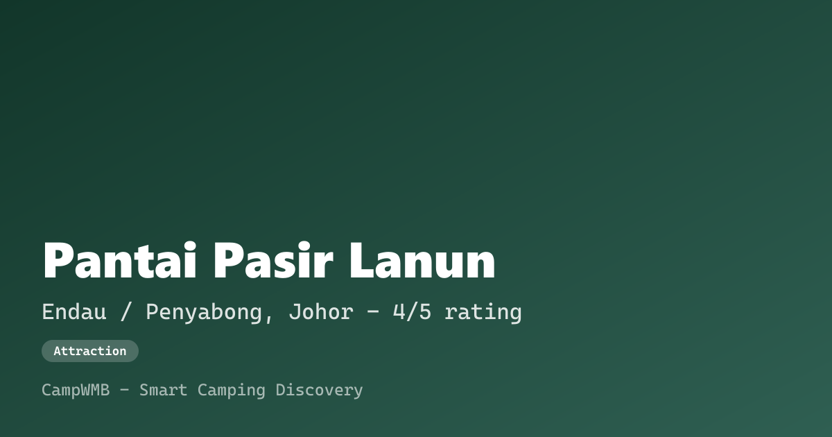 Visual sementara Pantai Pasir Lanun