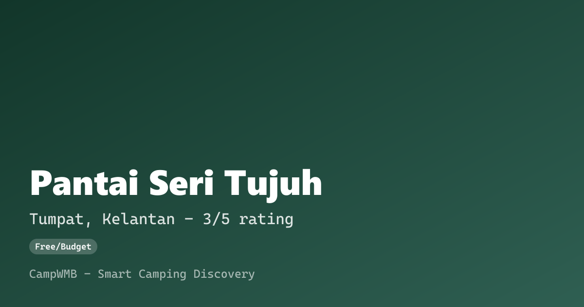 Visual sementara Pantai Seri Tujuh