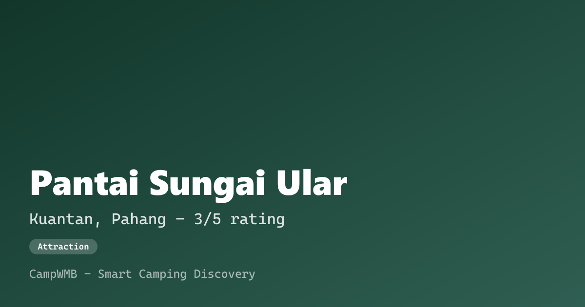 Visual sementara Pantai Sungai Ular