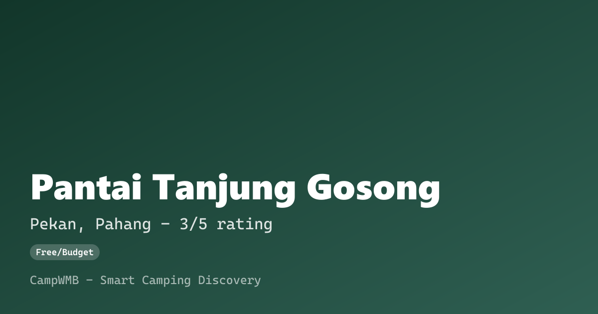 Visual sementara Pantai Tanjung Gosong