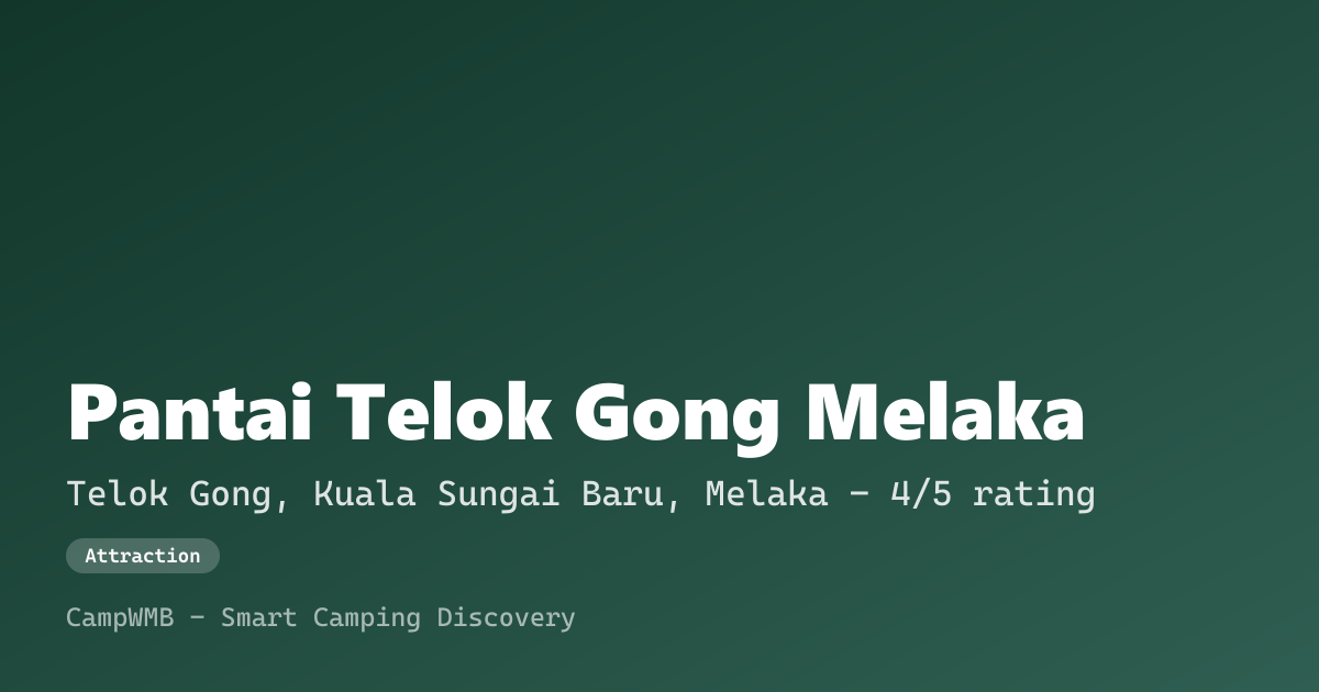 Visual sementara Pantai Telok Gong Melaka