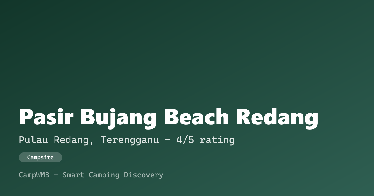 Visual sementara Pasir Bujang Beach Redang