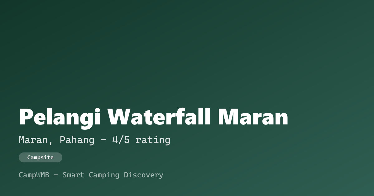 Visual sementara Pelangi Waterfall Maran