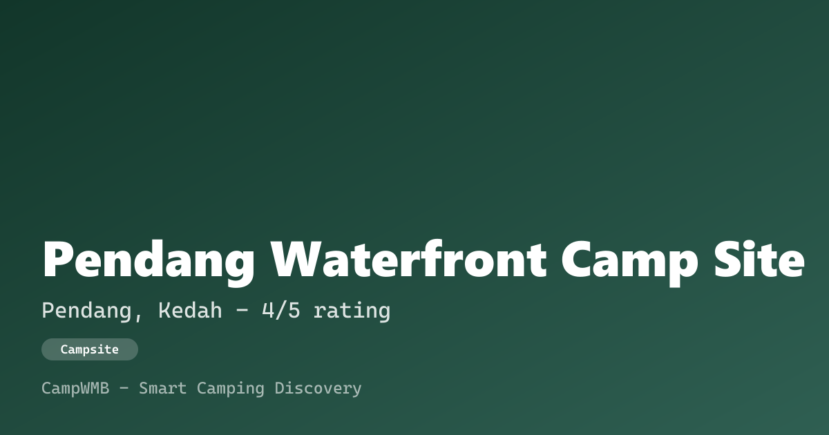 Visual sementara Pendang Waterfront Camp Site