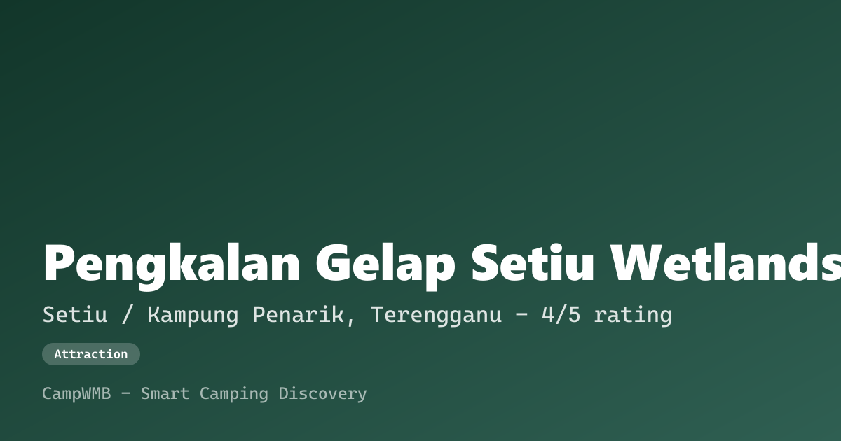Visual sementara Pengkalan Gelap Setiu Wetlands Access