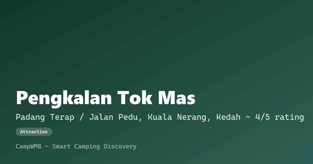 Visual sementara Pengkalan Tok Mas