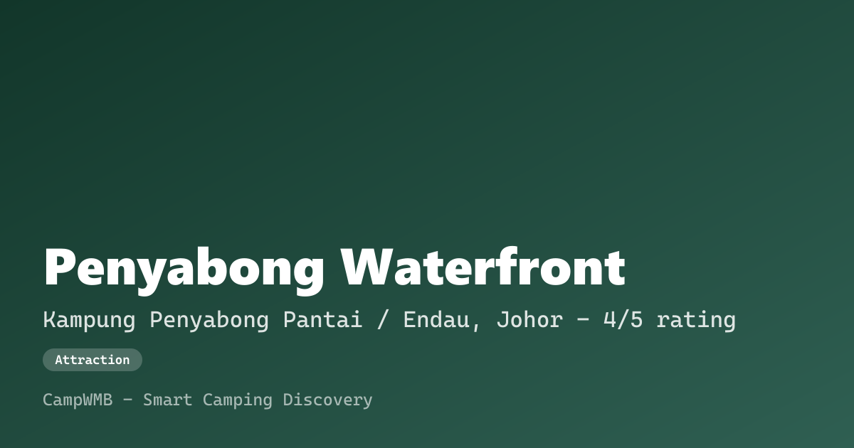 Visual sementara Penyabong Waterfront