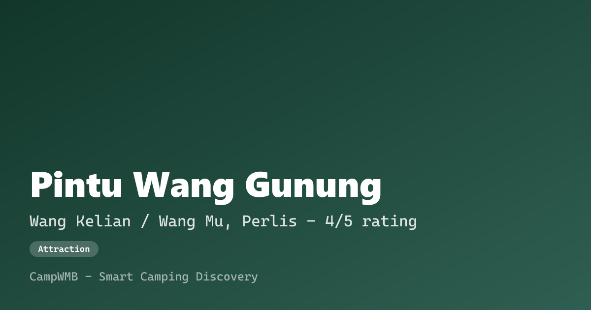 Visual sementara Pintu Wang Gunung