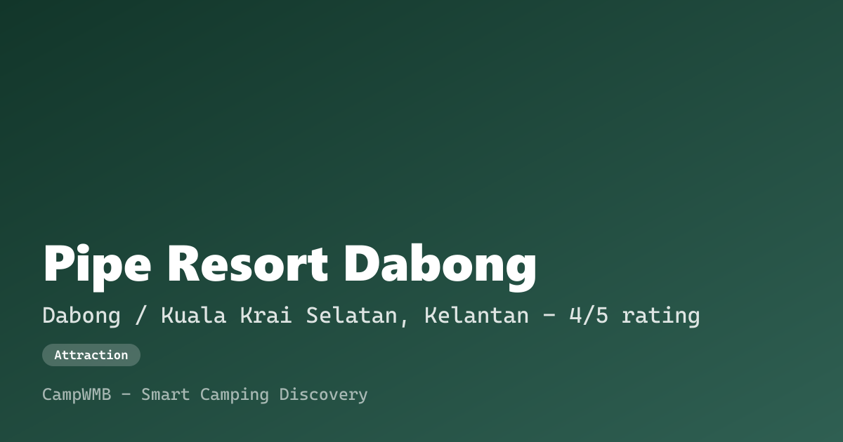 Visual sementara Pipe Resort Dabong
