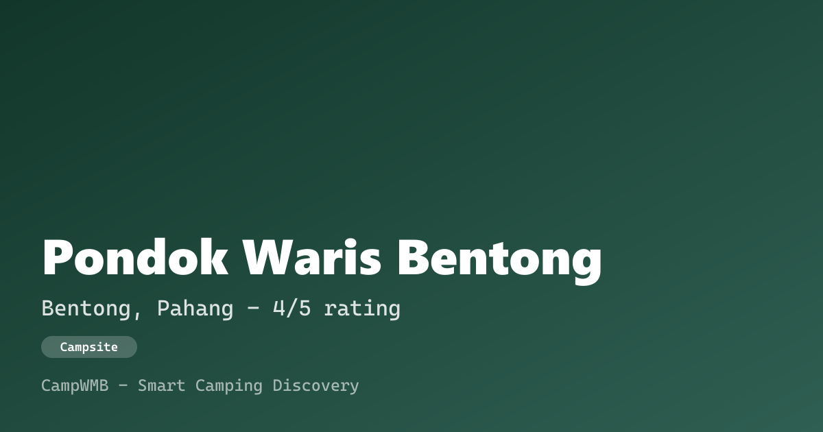 Visual sementara Pondok Waris Bentong