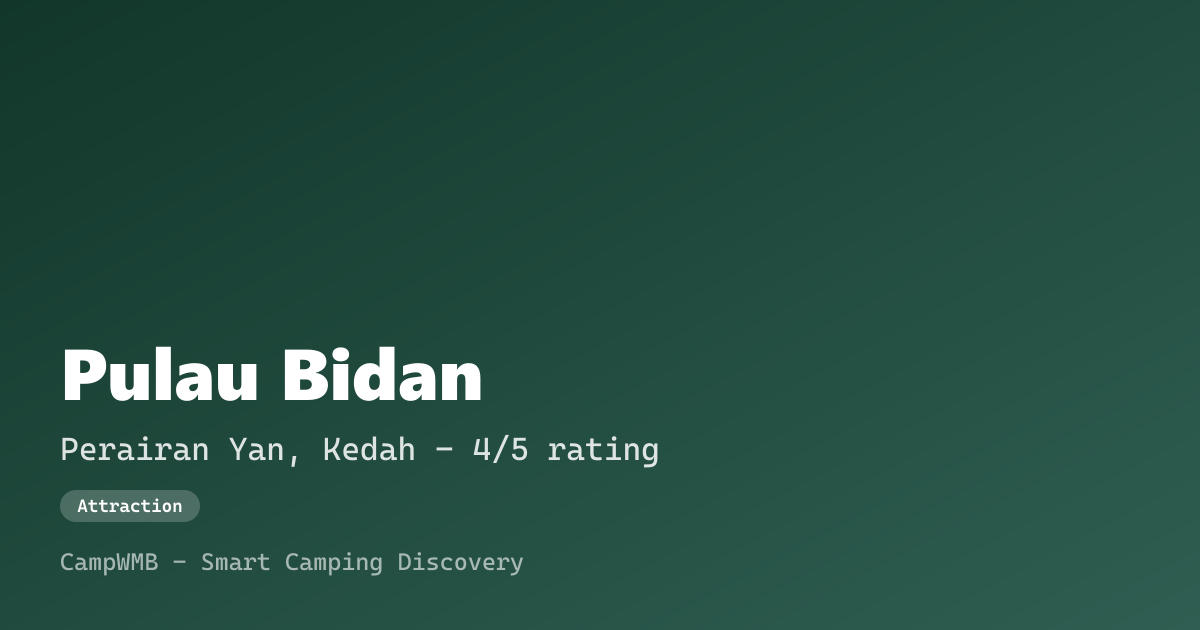 Visual sementara Pulau Bidan