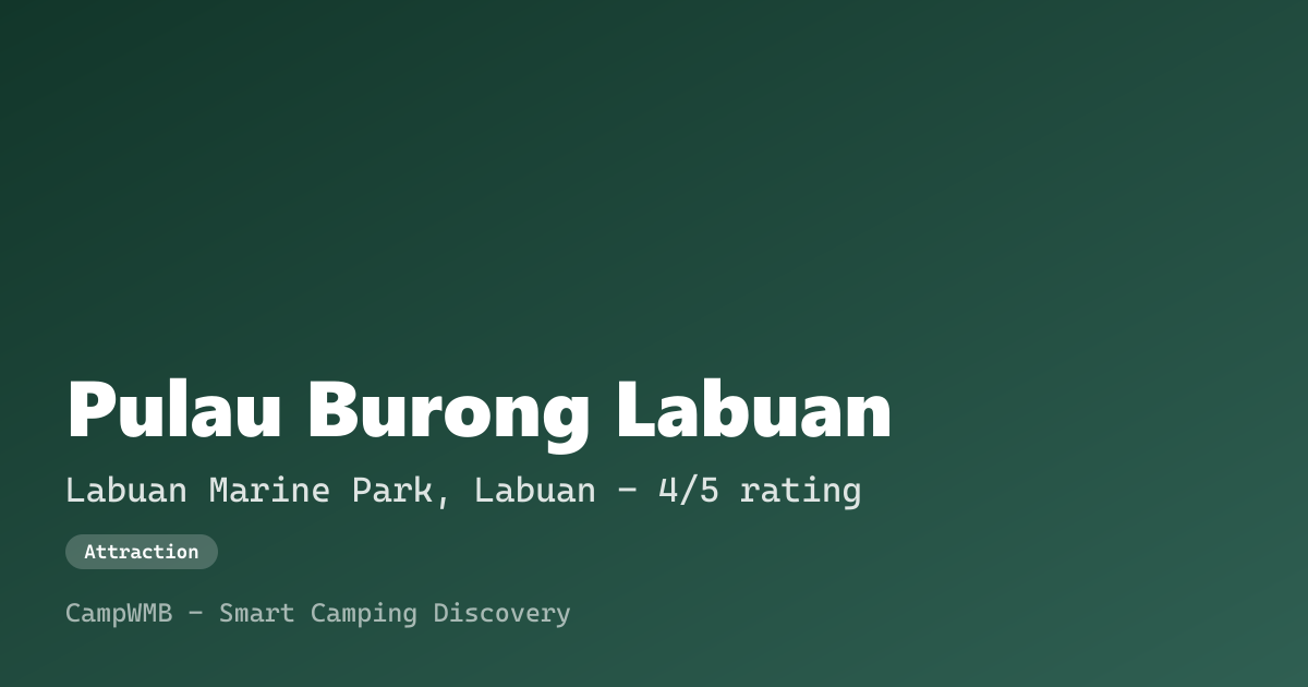 Visual sementara Pulau Burong Labuan