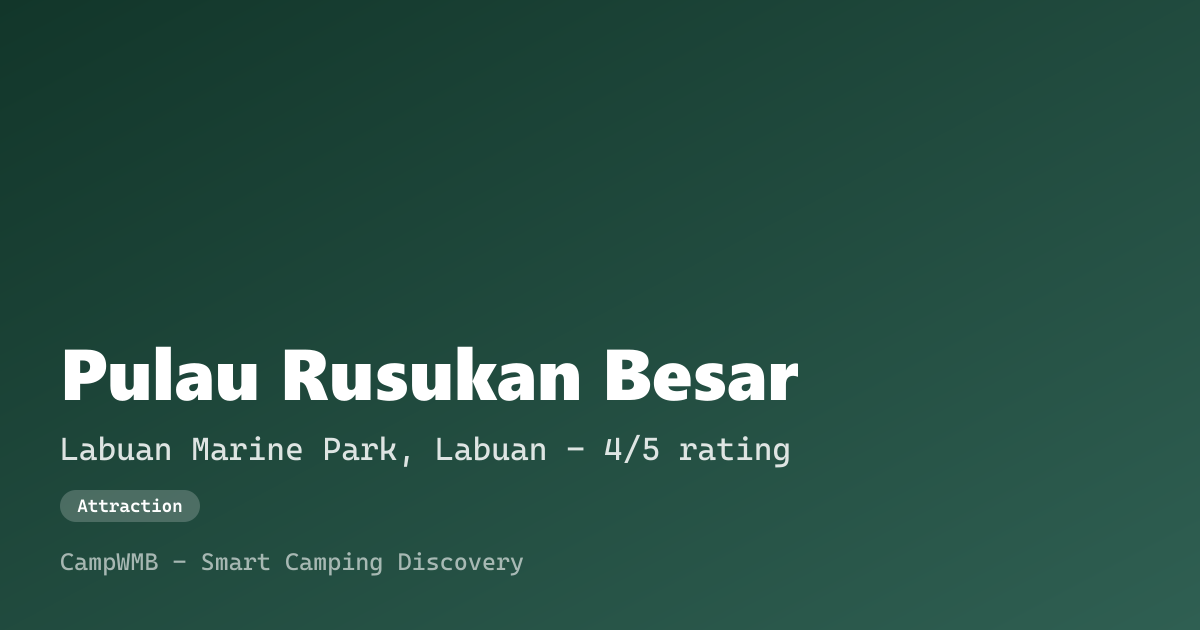 Visual sementara Pulau Rusukan Besar