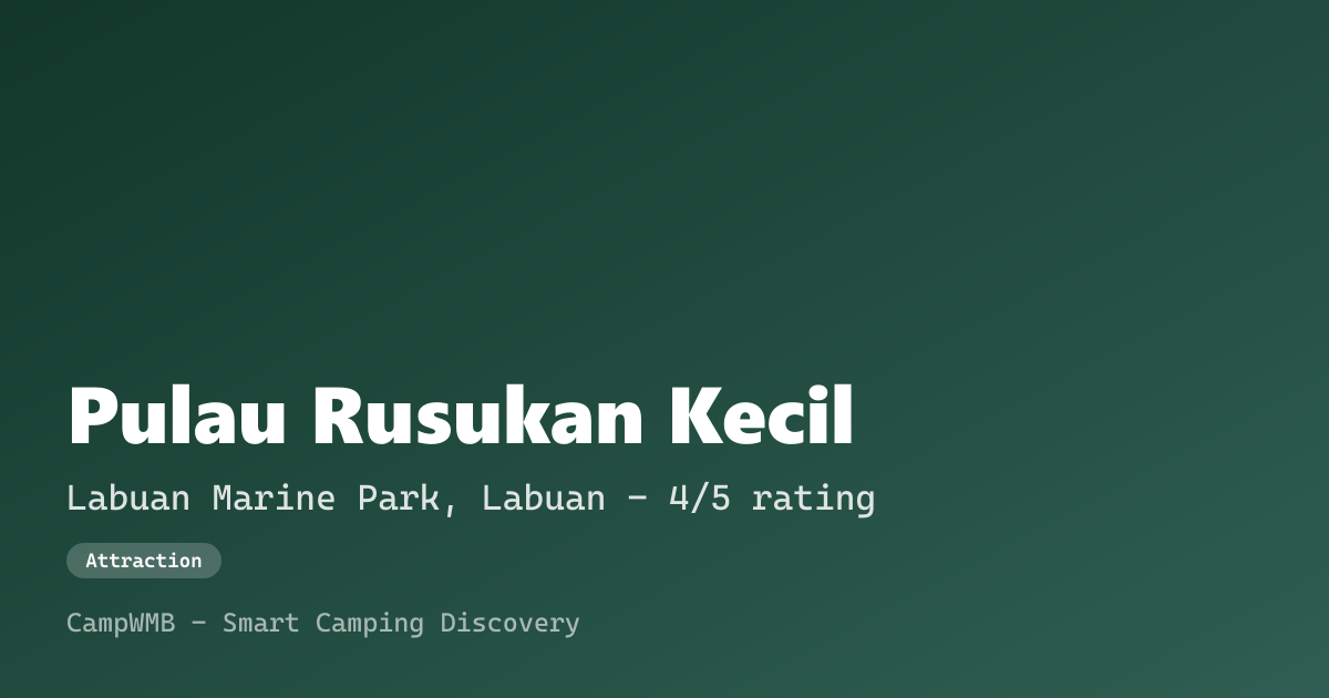 Visual sementara Pulau Rusukan Kecil