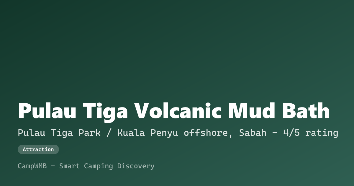Visual sementara Pulau Tiga Volcanic Mud Bath