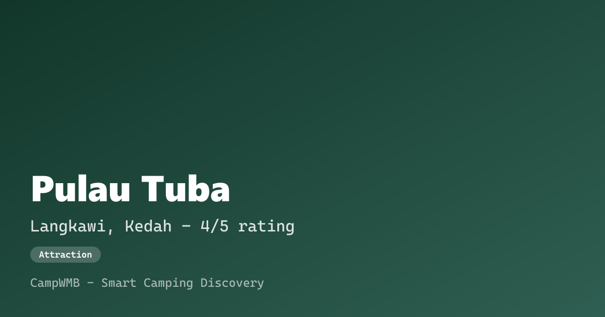 Visual sementara Pulau Tuba
