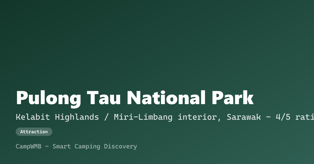 Visual sementara Pulong Tau National Park