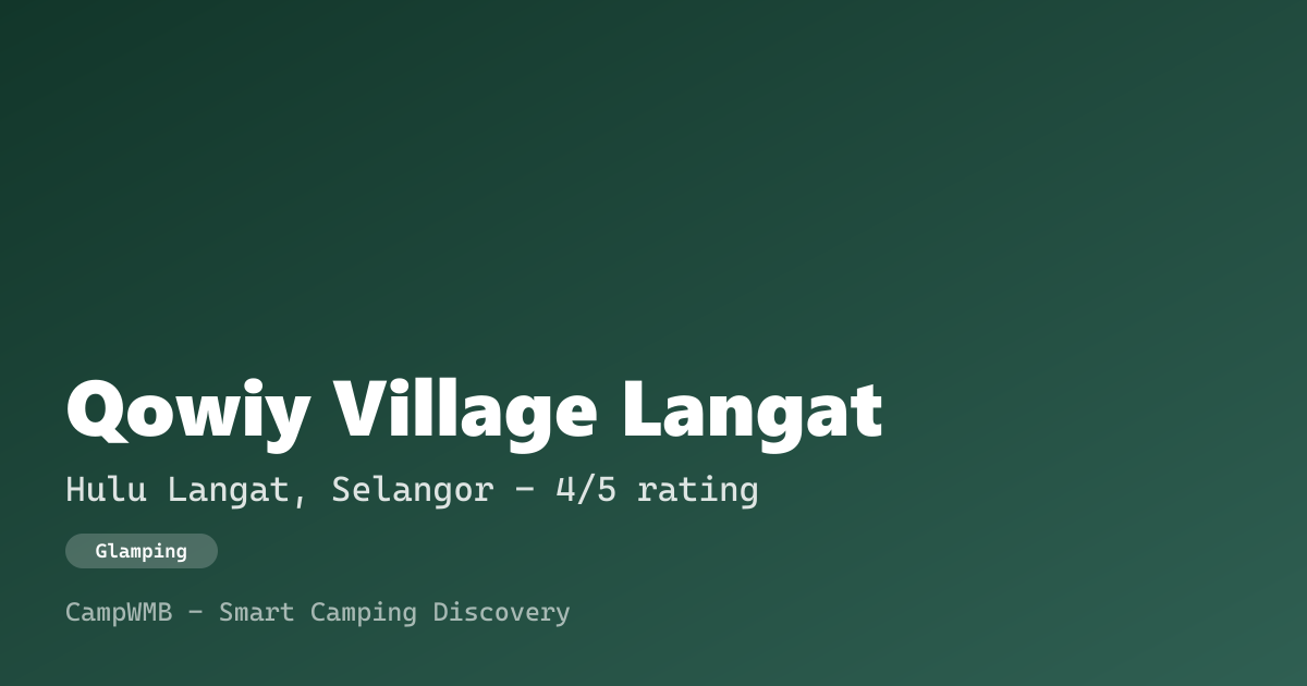 Visual sementara Qowiy Village Langat