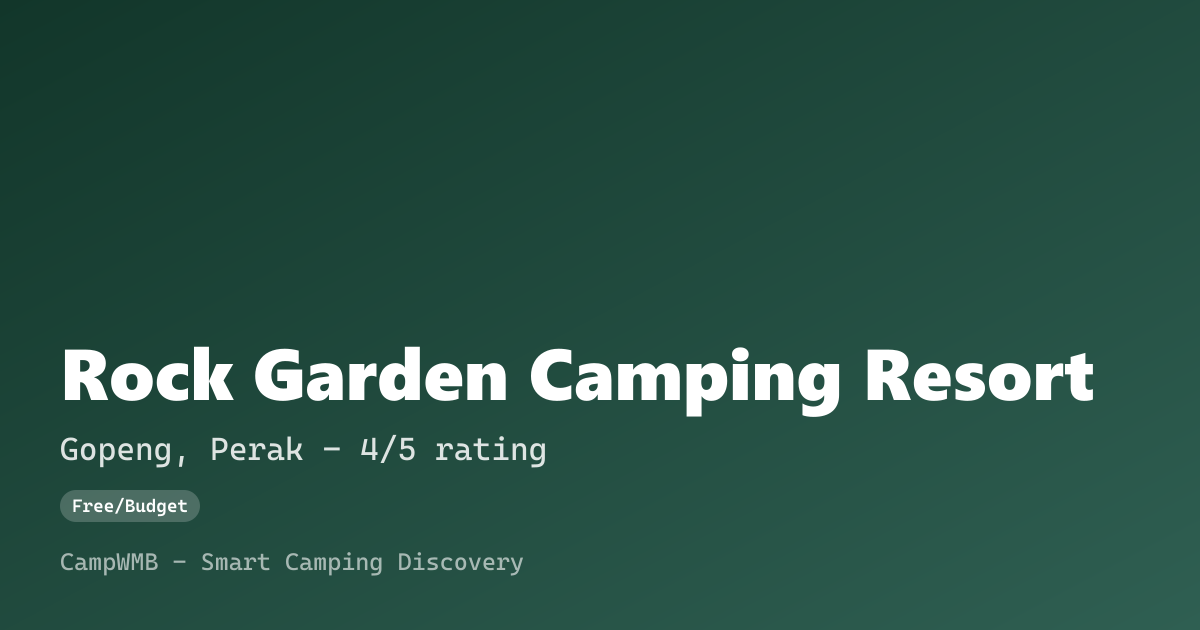 Visual sementara Rock Garden Camping Resort