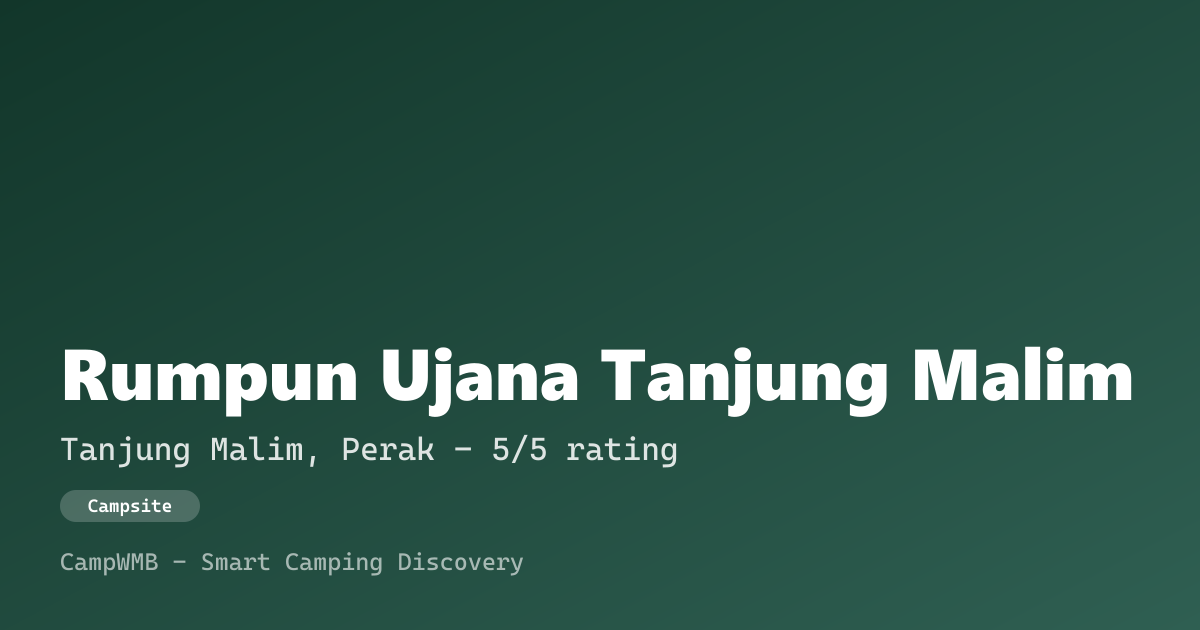 Visual sementara Rumpun Ujana Tanjung Malim