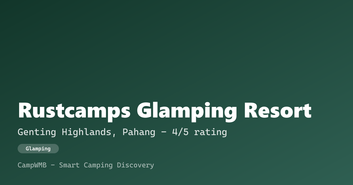 Visual sementara Rustcamps Glamping Resort